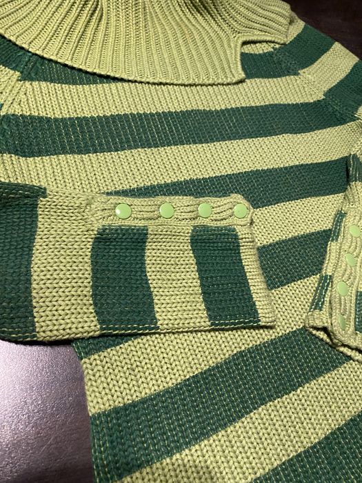 Solar S zielony sweter bawełna