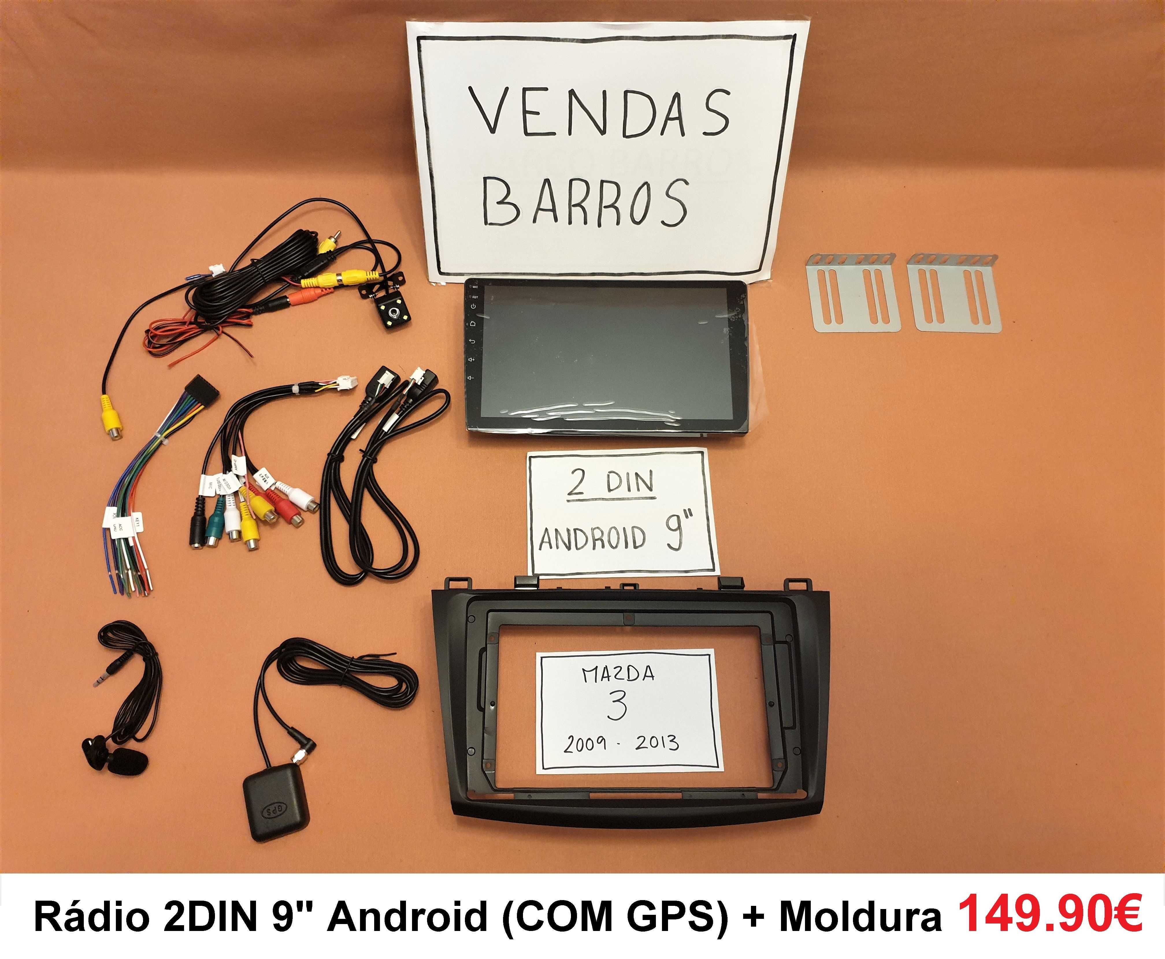 (NOVO) Rádio 2DIN • MAZDA 3 (2004 a 2013) • Android GPS [4+32GB]
