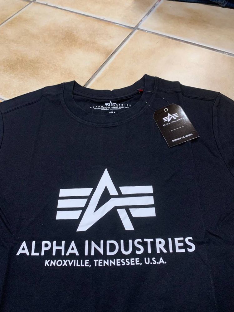 Alpha Industries футболка нова оригінал sport casual чоловіча М чорна