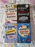 4 livros da coleção juvenil "Diário de um Vampiro Banana"