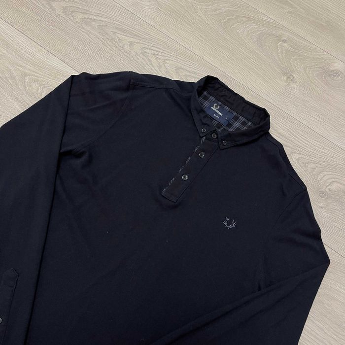 Елегантне Чорне поло лонгслів Фред Перрі Fred Perry, Розмір L