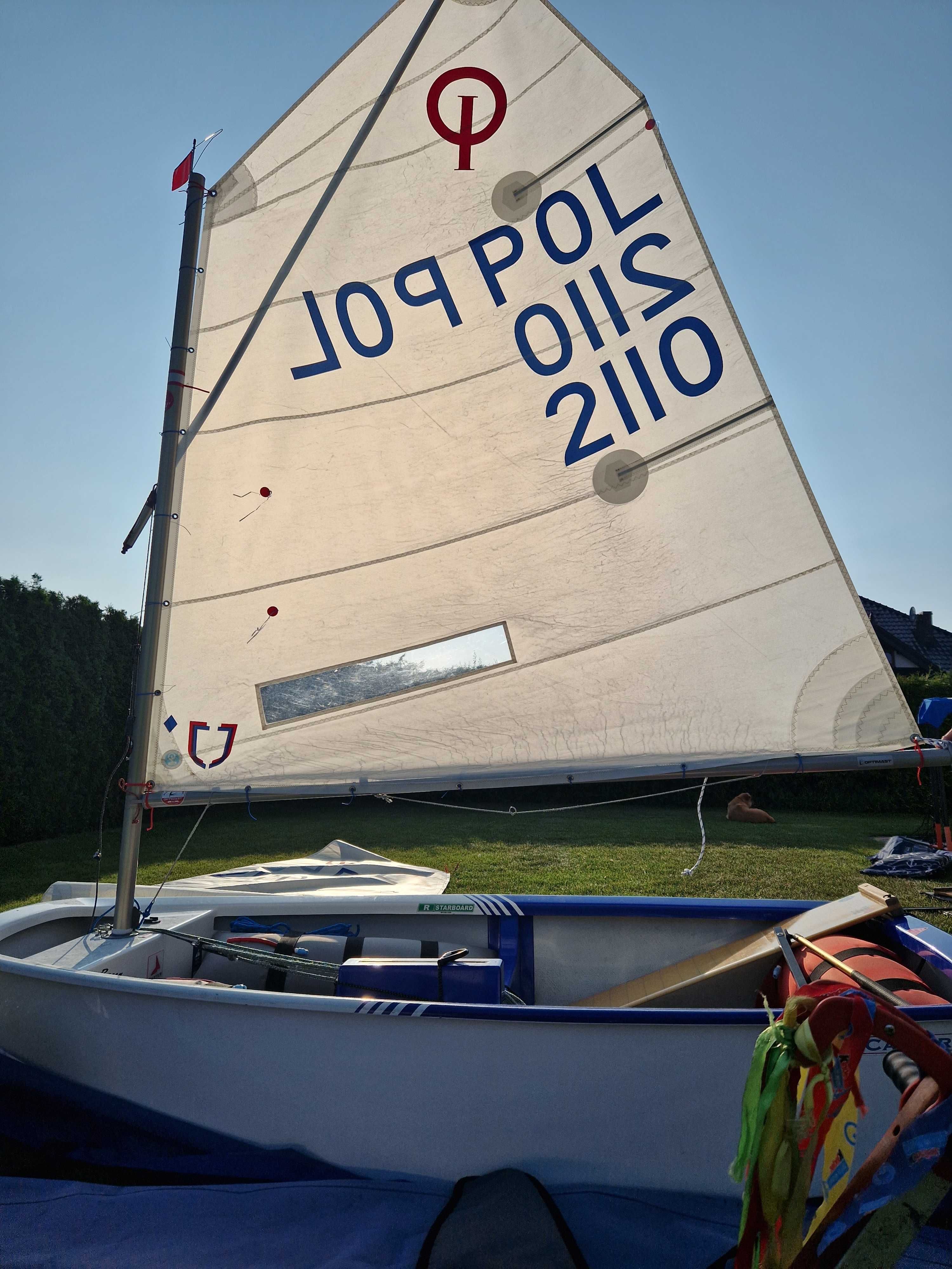 Optimist Carter Race z 2019r. kompletny zestaw regatowy.