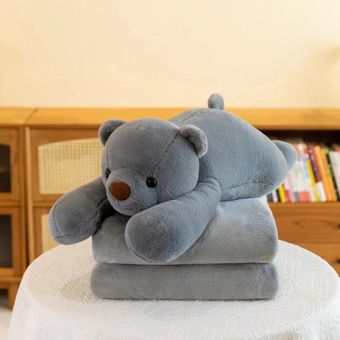 Плед-подушка іграшка 3в1 ведмедик  (65см)