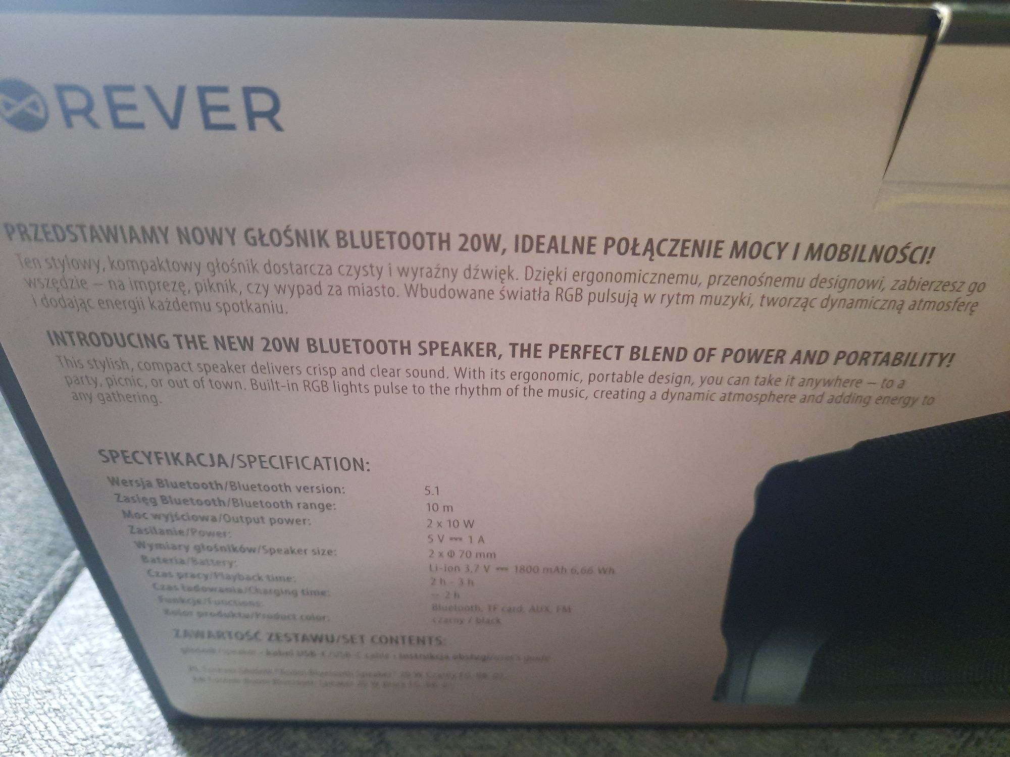 Głośnik bluetooth 20W