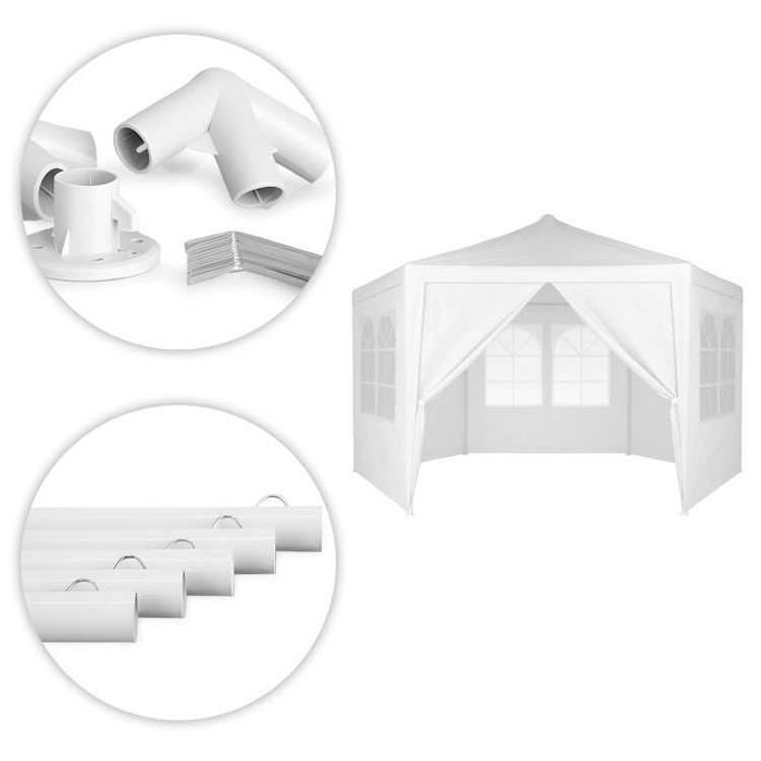 Pawilon ogrodowy SZEŚCIOBOK 4x4 namiot altanka baldachim do ogrodu