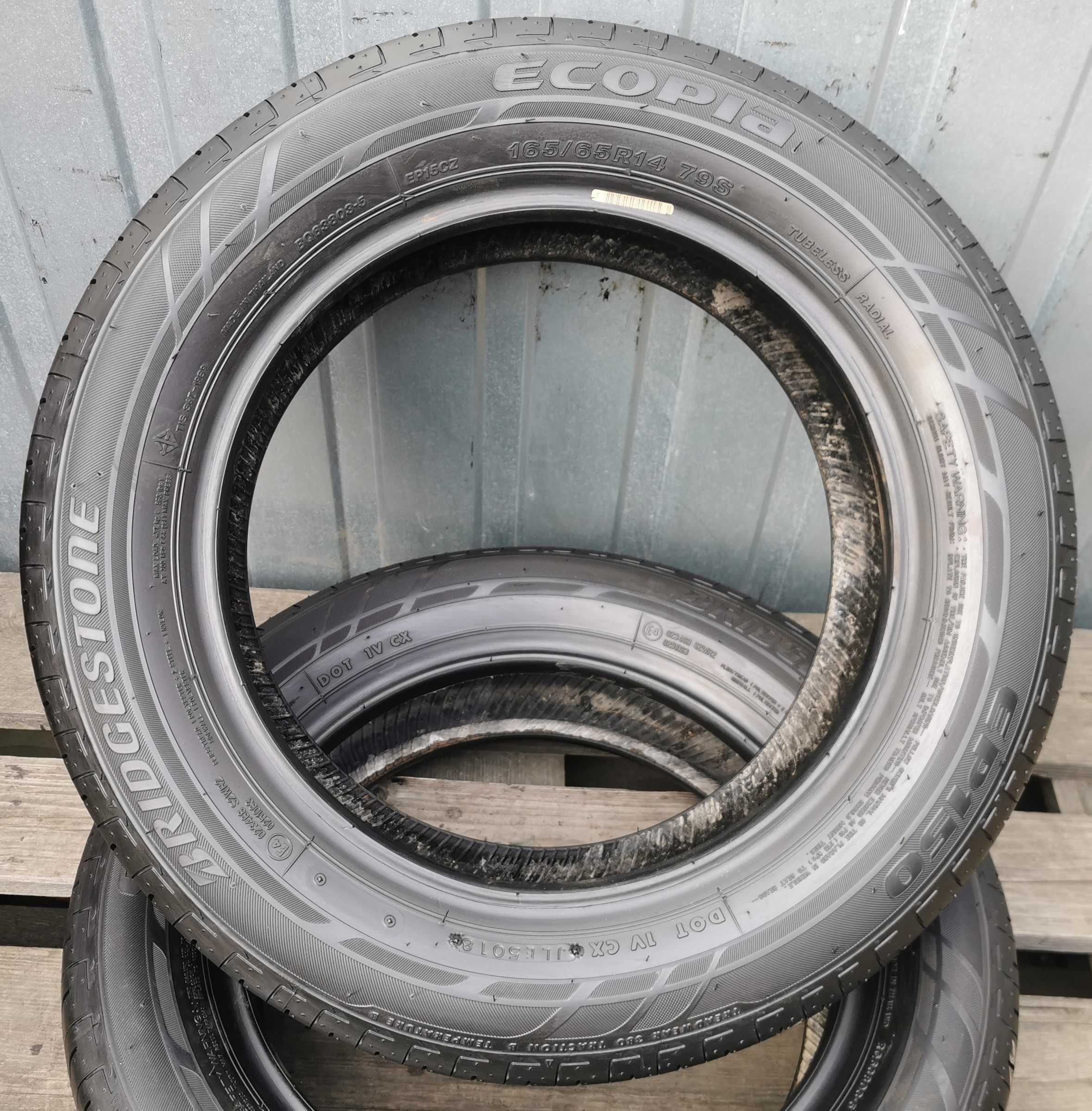 006) Opony - 165/65/14 - Bridgestone - 7mm - 2x2018 - Letnie