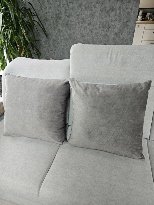 Duże poduszki dekoracyjne na kanapę szare 60x60