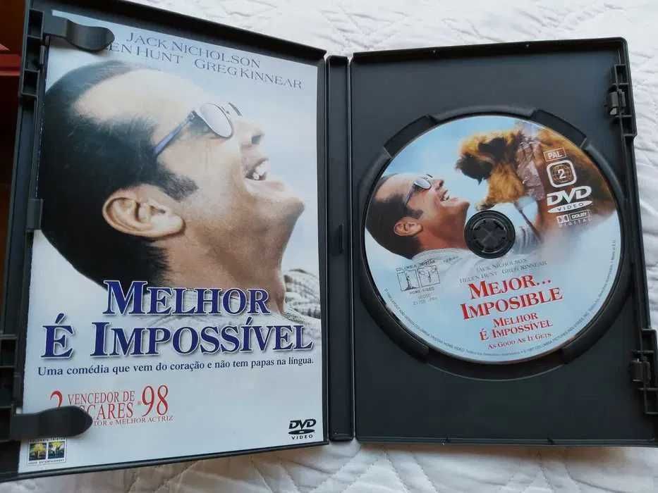 DVD "MELHOR É IMPOSSÍVEL" com Jack Nicholson (2º Óscar)