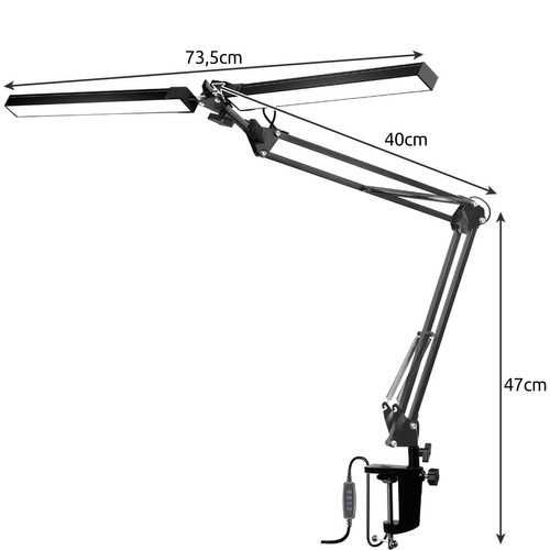 LAMPKA biurkowa kreślarska szkolna BIURKO LED 24W