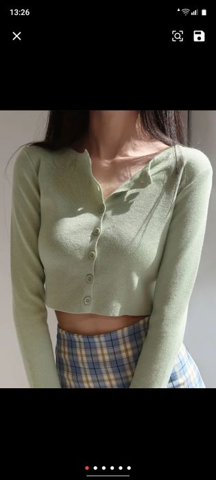 Кроп топ з довгим рукавом