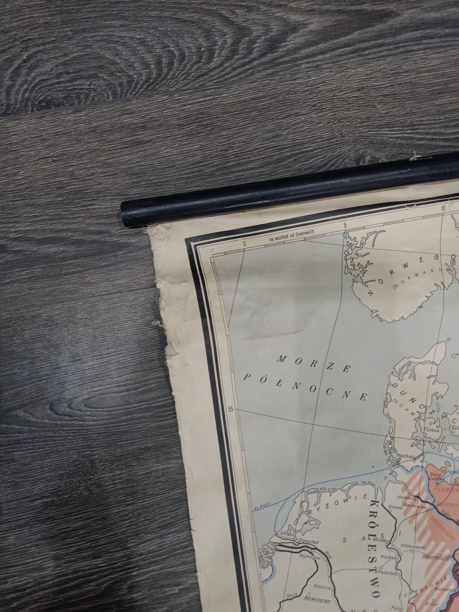 Stara mapa "Słowianie w IX wieku" 1972r.