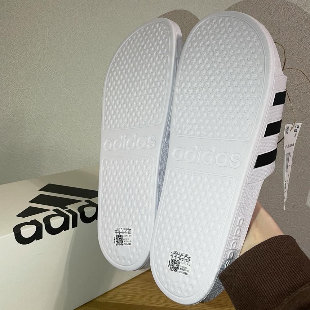 Тапки Adidas Adilette Aqua оригінал нові в коробці білі