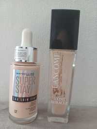 Lancome teint miracle 010 Maybelline superstay 02