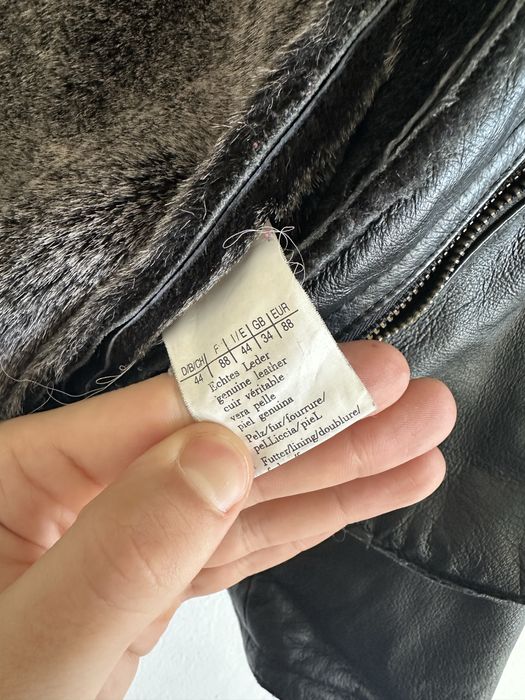 Зимняя кожаная куртка с мехом Размер М