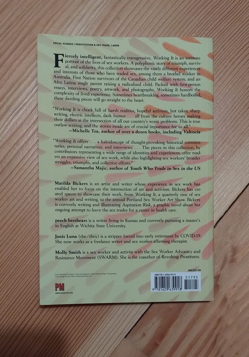 "Working It. Sex Workers on the Work of Sex" Matilda Bickers książka