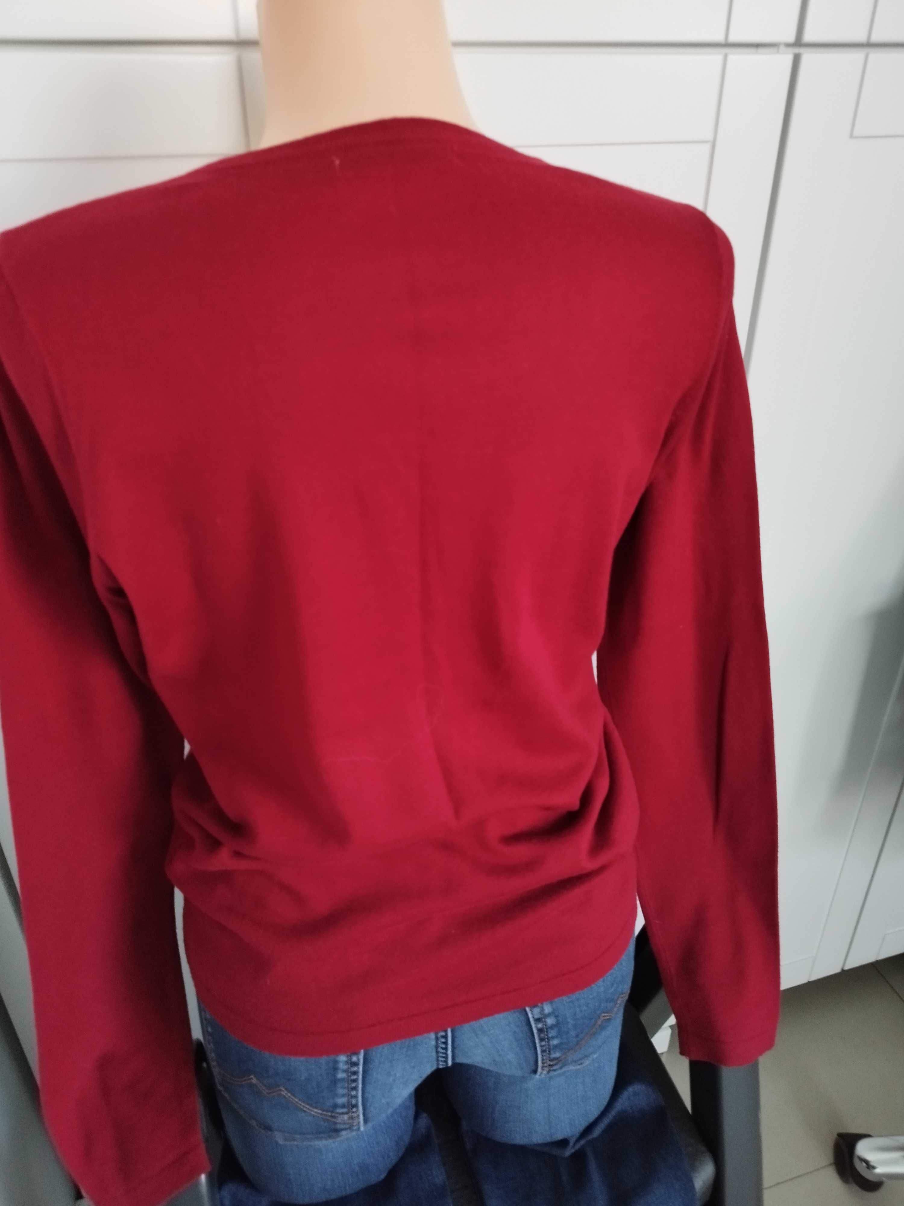 Czerwony cienki sweterek, rozmiar M, Green House