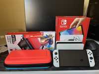 Nintendo Switch Oled Branca + Pokemon Sword + Bolsa Grips e Pelicula