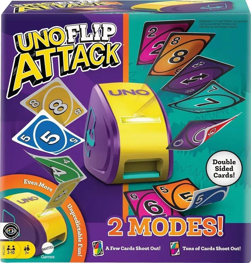 Настільна гра 2в1 Mattel UNO Flip & UNO Attack Уно двосторонні карти
