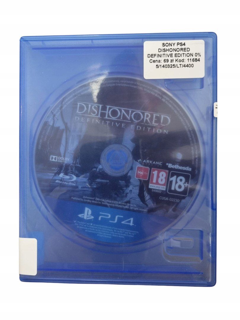 Gra Dishonored: Definitive Edition Playstation 4 Ps4 Używana
