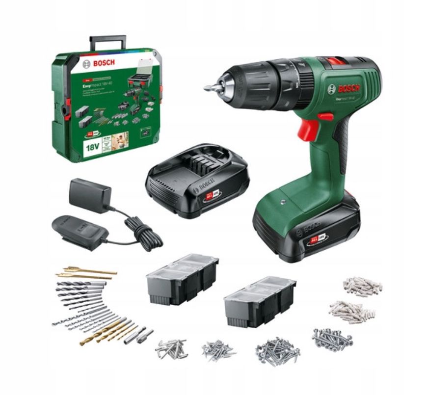BOSCH Wiertarko-wkrętarka Wiertarka Udarowa EasyImpact 18V-40 Zestaw