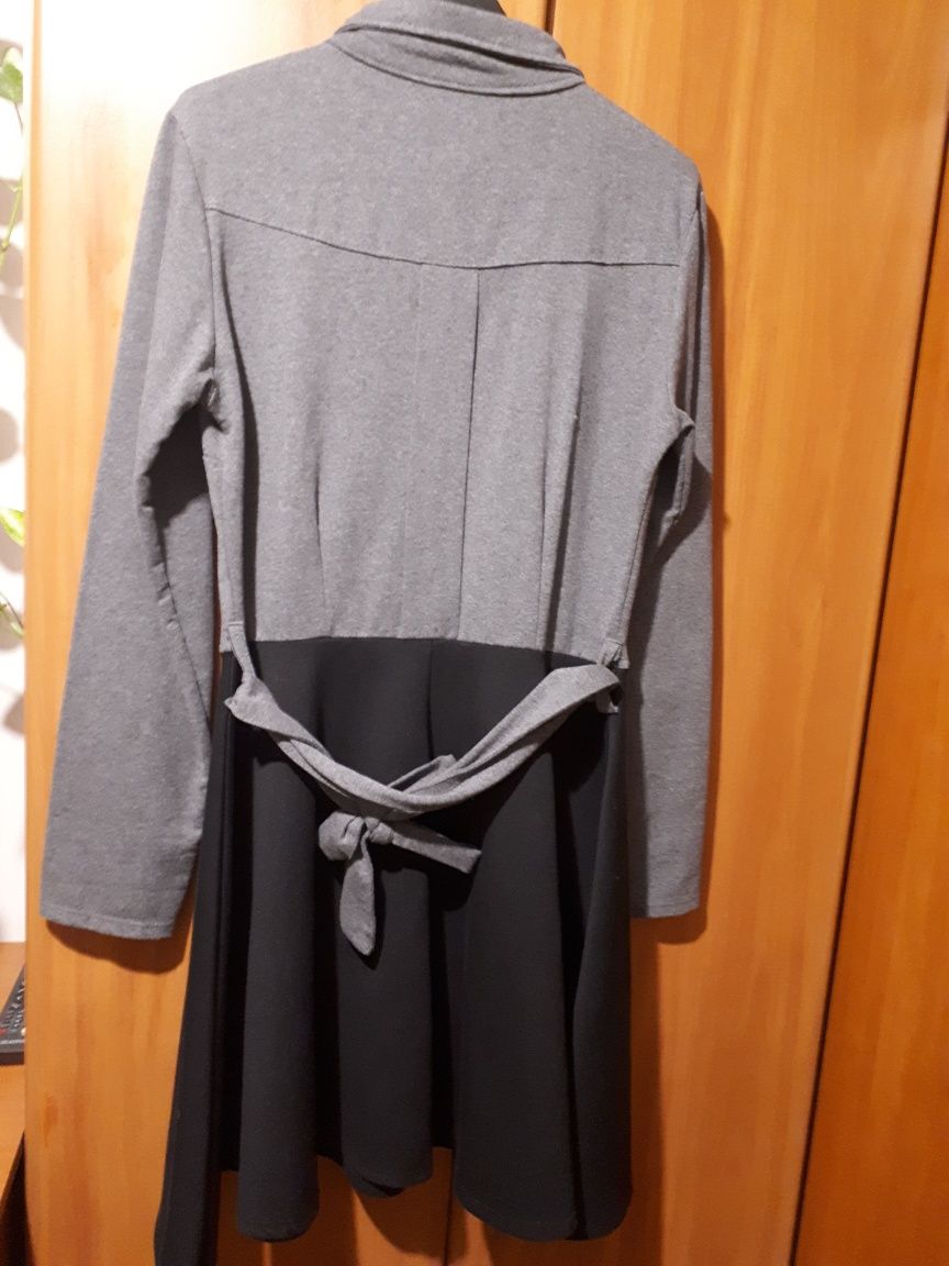 sukienka czarno szara roz 170
