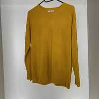 Żółty wiosenny sweter w rozmiarze 42 Tu Woman ozdobne prążki