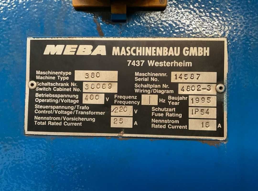 Piła taśmowa do metalu  Meba 380 wraz ze stołami, Faktura VAT