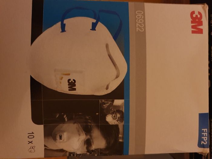 Máscara de Papel com Válvula FFP2 3M 06922+ pacote com 10 (NOVO)