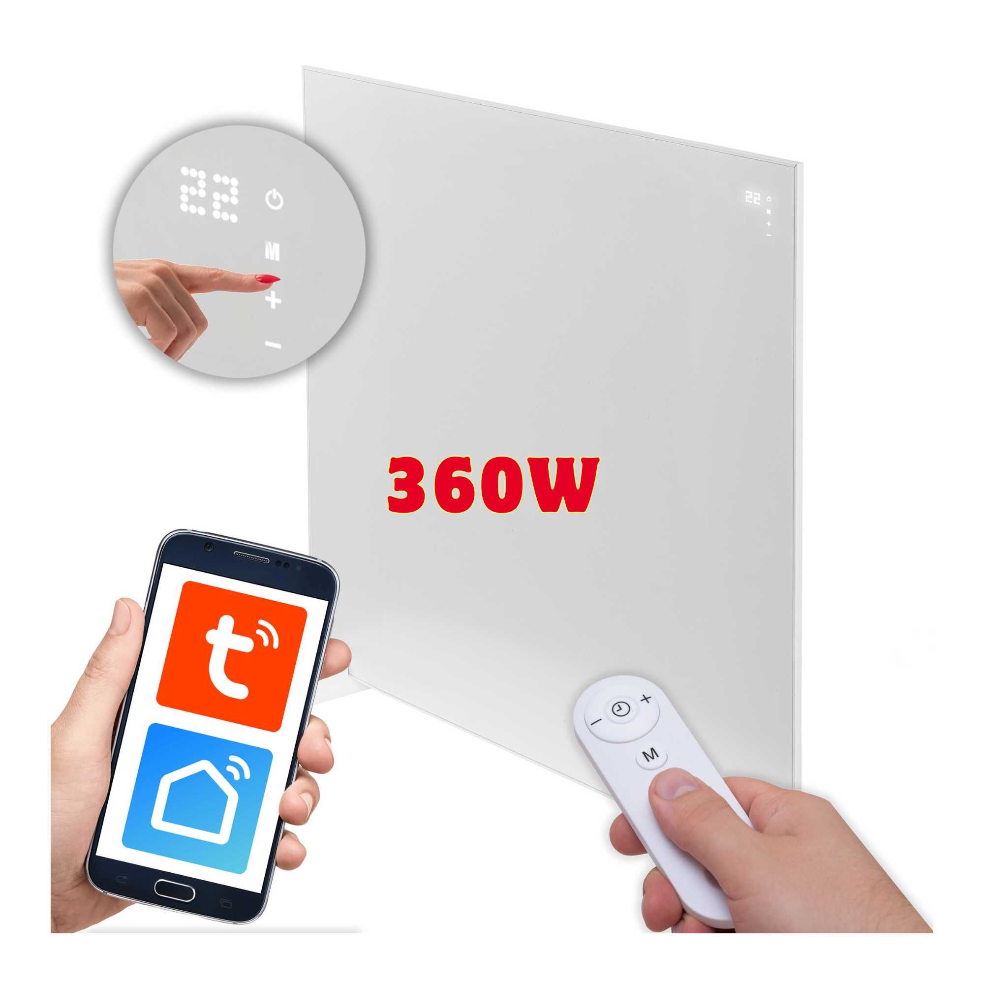 Grzejnik 360W na podczerwień promiennik DOTYK PILOT WIFI