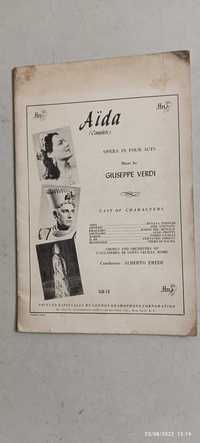 Livro Pa-3 -  Aida Opera in four acts - Musicas de Giuseppe Verdi