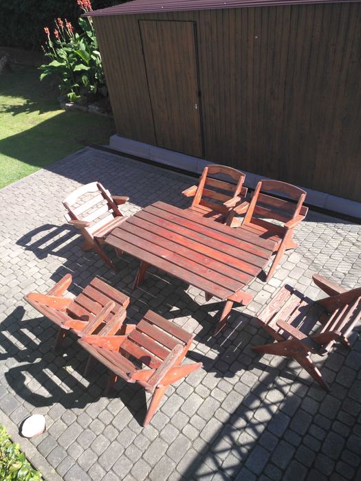 Zestaw ogrodowy drewniany