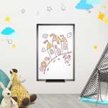 VIZ-PRO Tablica magnetyczna z ramą aluminiową, 60 cm x 90 cm