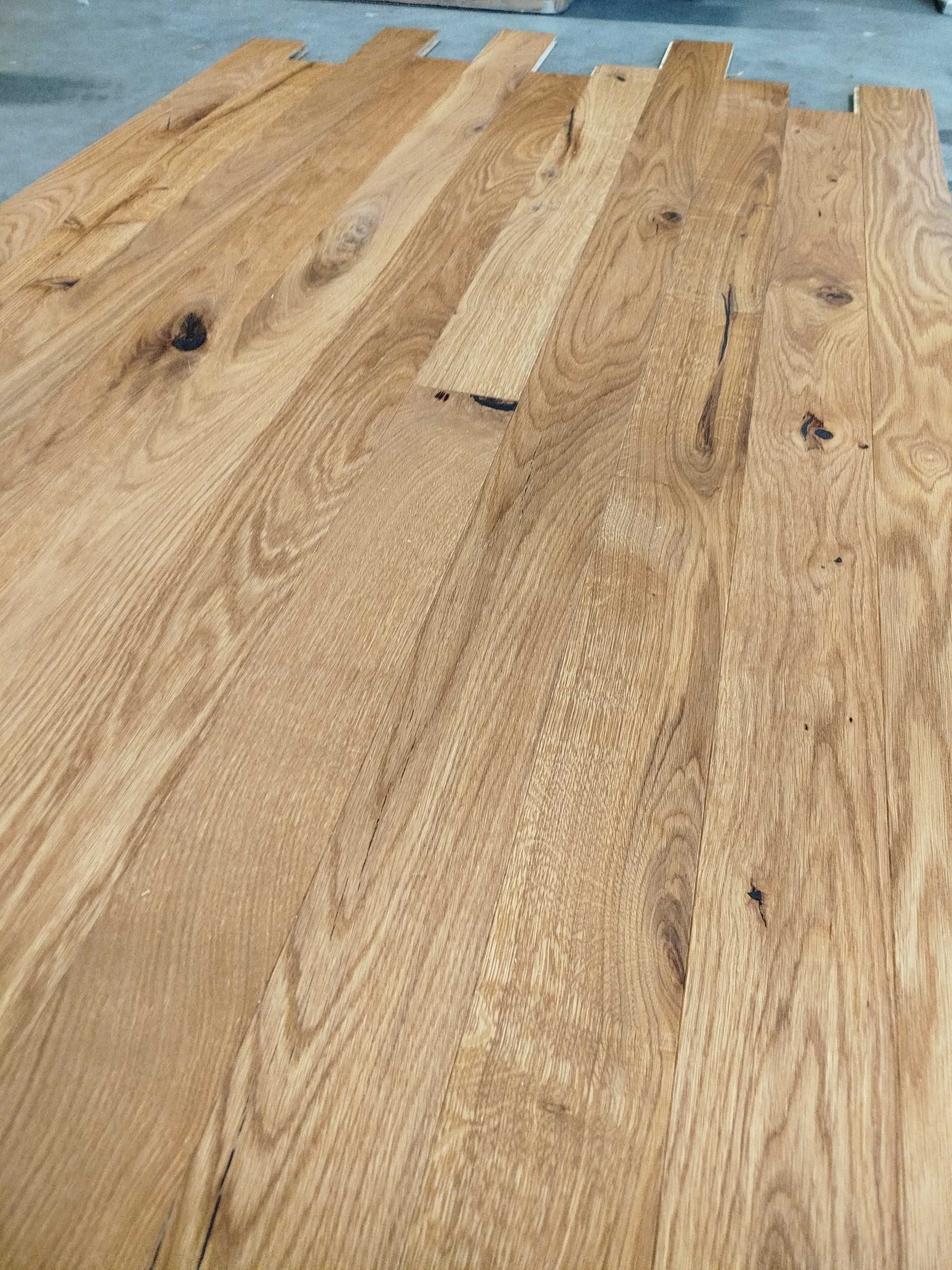 OSTATNIE 22m2. Deska podłogowa DĄB 13,5x90x1740mm. olejowana z fazą.