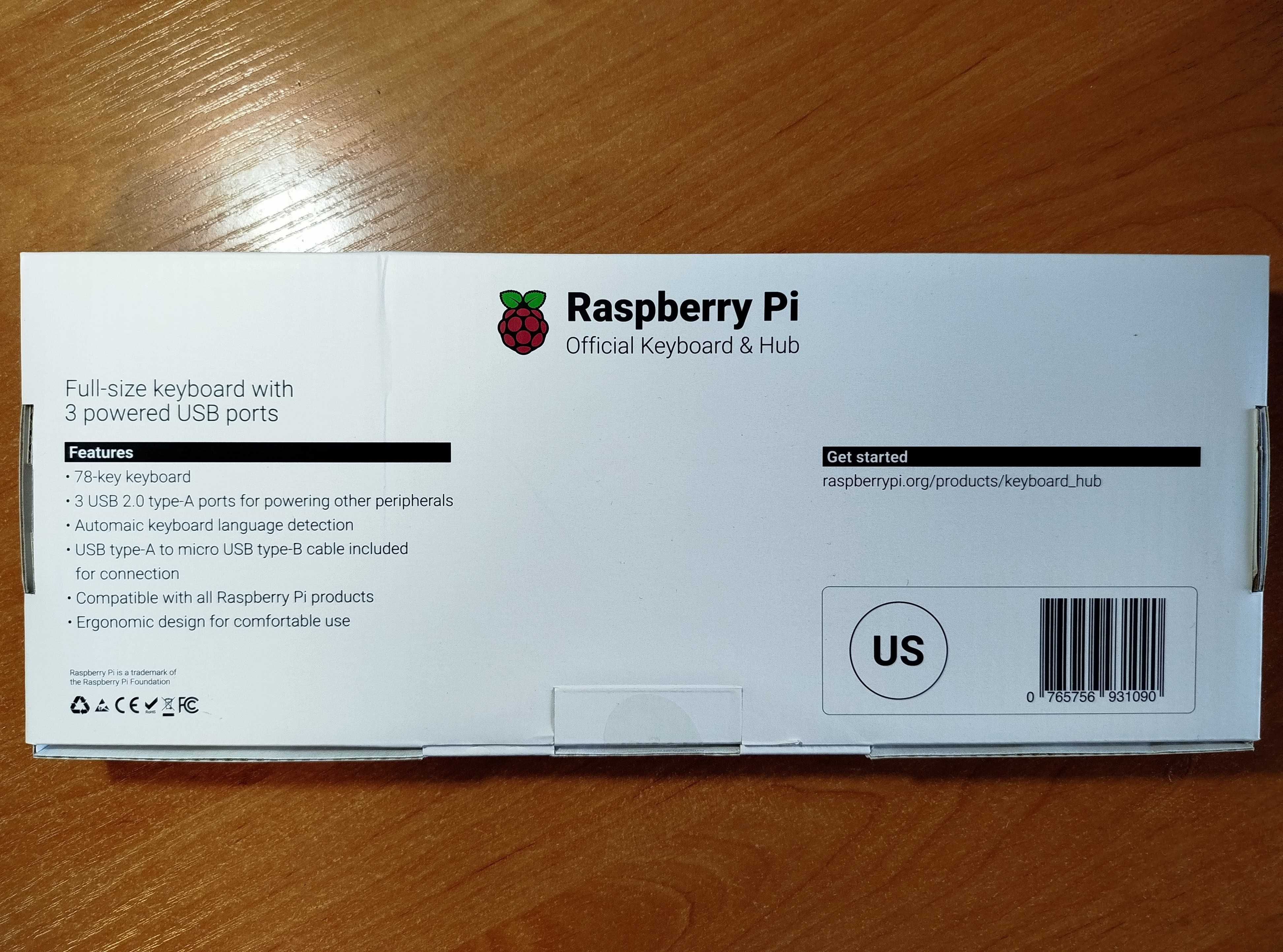 Клавиатура, мышка, корпус от набора Raspberry Pi 4 Dekstop Kit