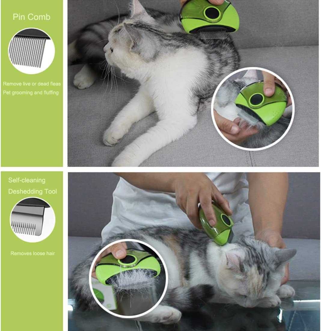 Фурминатор расческа для домашних животных Rotatable pet comb 3 в 1