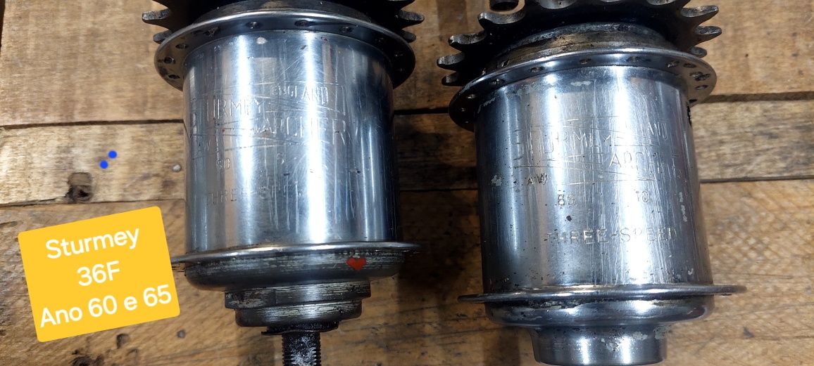 Cubos Sturmey usados/guarda lamas pasteleira/ descansos novos 20/28