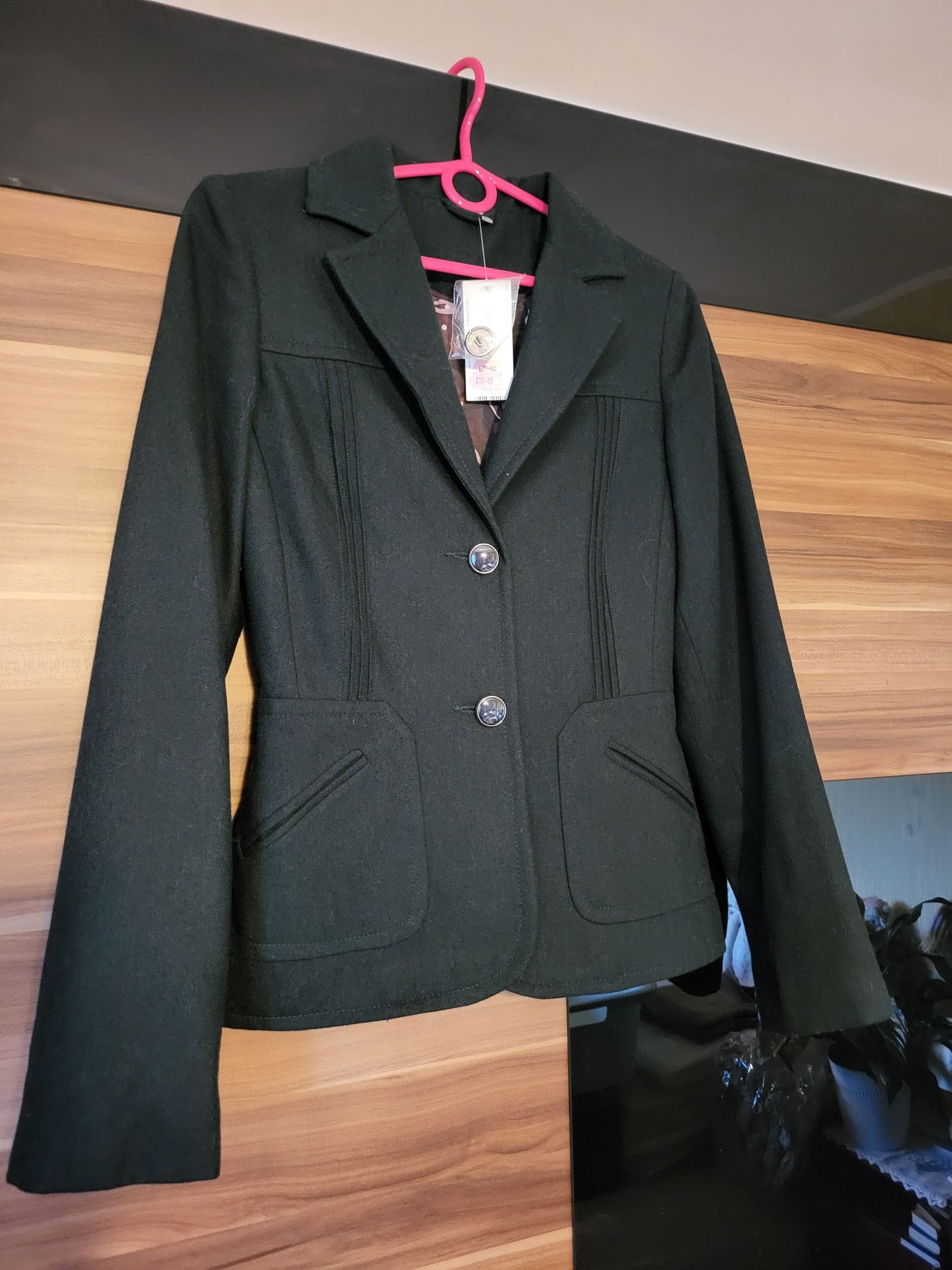 Marynarka wełniana 36 TopShop Nowa metki butelkowa zieleń! Piękna!