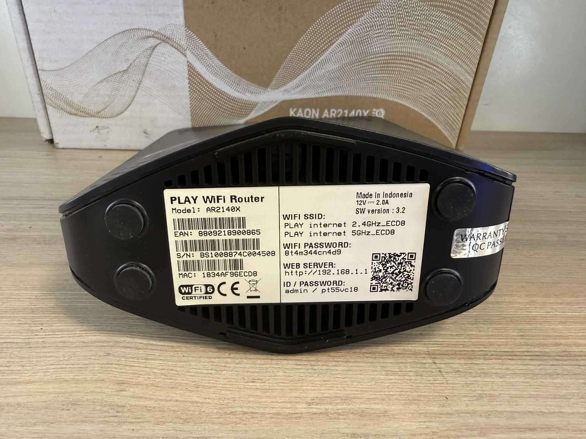 Router WiFi Kaon AR2140X 802.11ax (Wi-Fi 6)