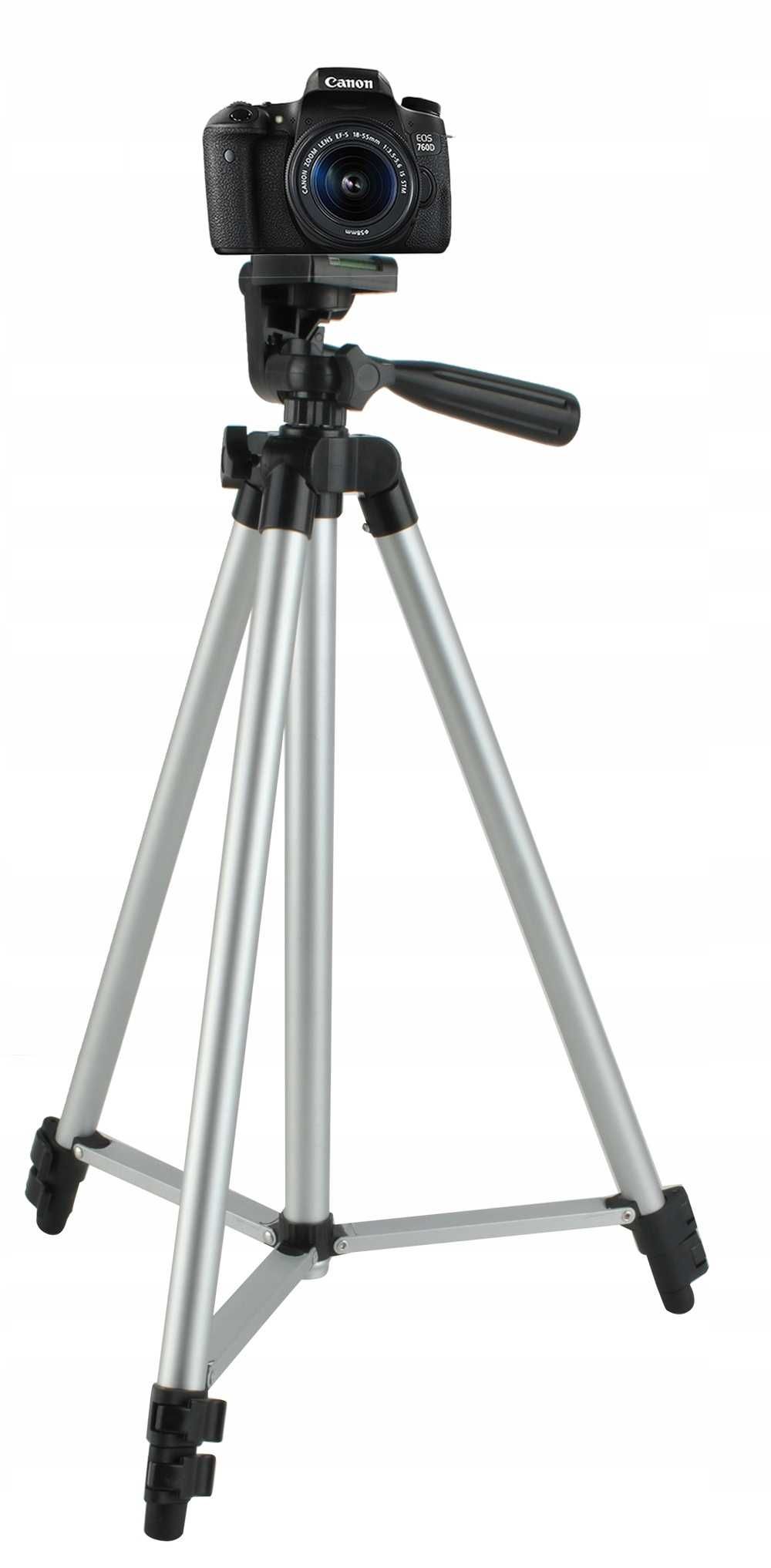Statyw 133cm + Pilot Uchwyt na Telefon Kamerę Aparat Zestaw 4w1 Tripod