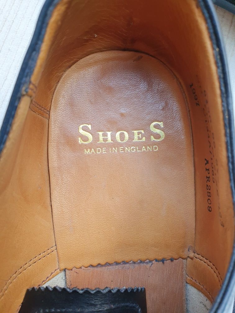 Angielskie oxfordy wiedenki cap-toe roz. 10/44.5