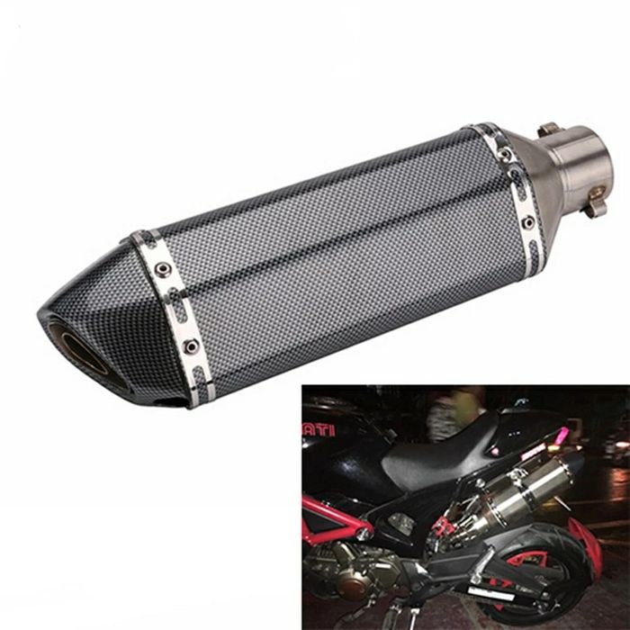 Прямоточний мотоглушник прямоток діаметр 38/51 мм Akrapovic модель Car