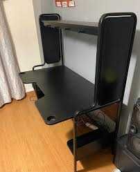 FREDDE Secretária p/gaming, preto, 140/185x74x146 cm IKEA