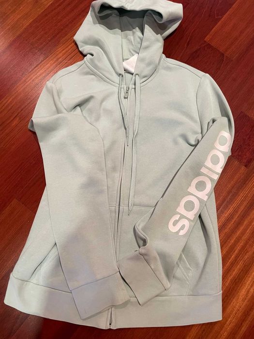 Casaco com capuz Verde agua da marca Adidas
