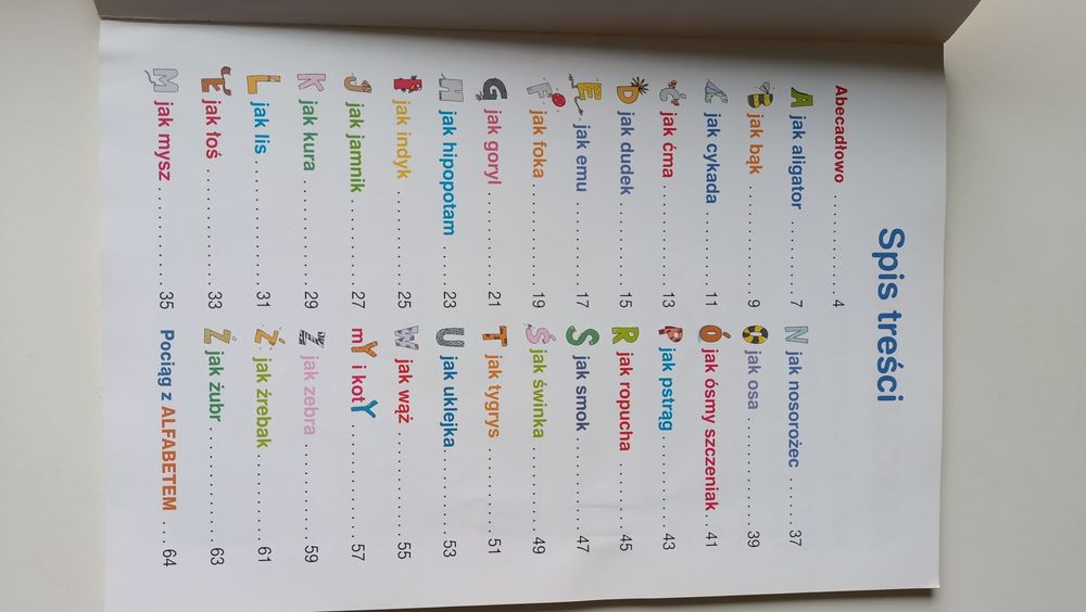 Abecadło wierszyki o literkach książka edukacyjna