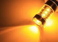 LED лампа в поворот желтый в красном фонаре Osram 80W Янтарный USA США