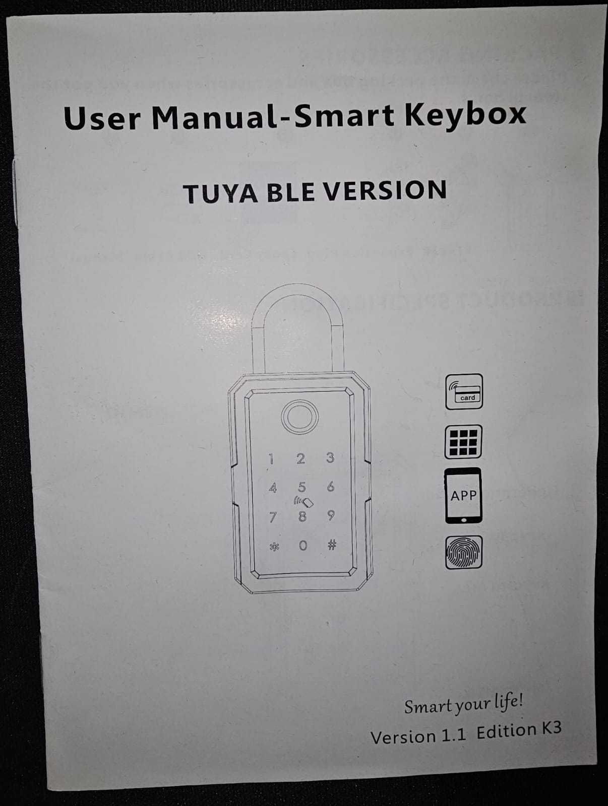 Tuya Digital Key Lock Box Weatherproof Outdoor Safe Wall Fingerprint