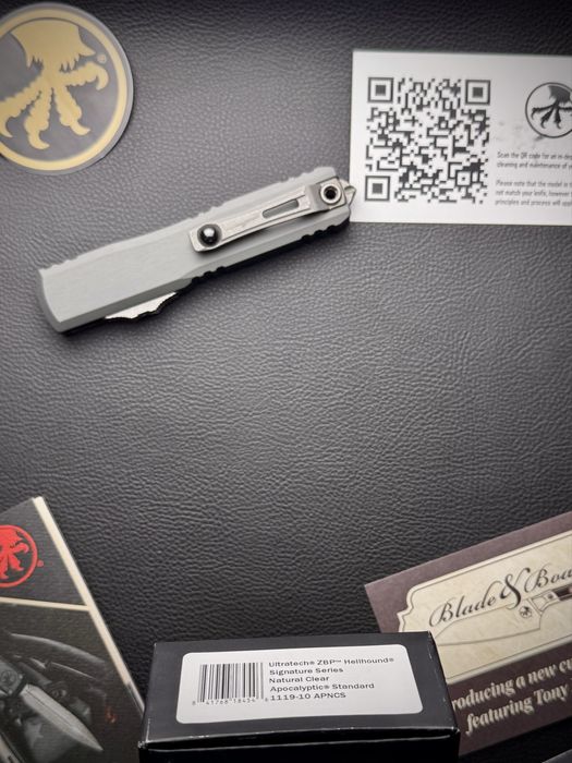 Нож Microtech Ultratech ZBP D/E Apocalyptic Hellhound M390MK