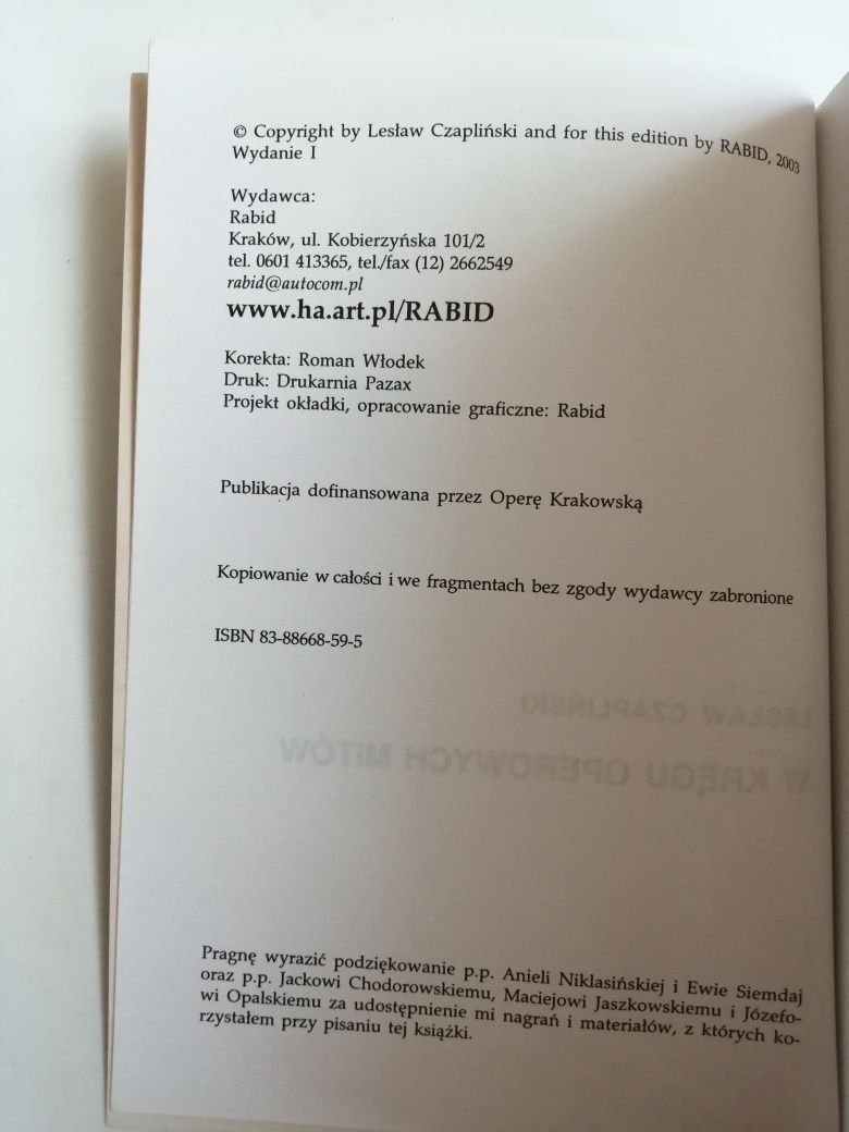 W kręgu operowych mitów - Lesław Czapliński