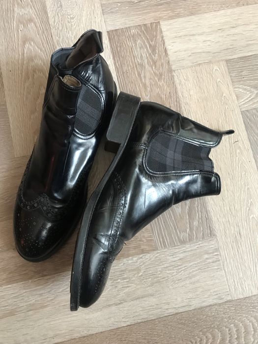 Козаки короткие 39, Кожанные ботинки, челси41р, ботинки на каблуке 41