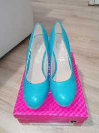Nowe szpilki buty damskie niebieskie błękitne rozmiar 36